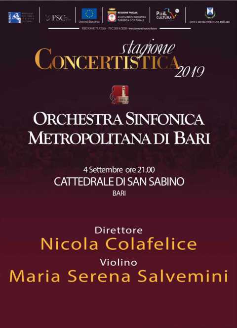 Bari, Cattedrale di San Sabino: concerto dell'Orchestra Sinfonica Metropolitana